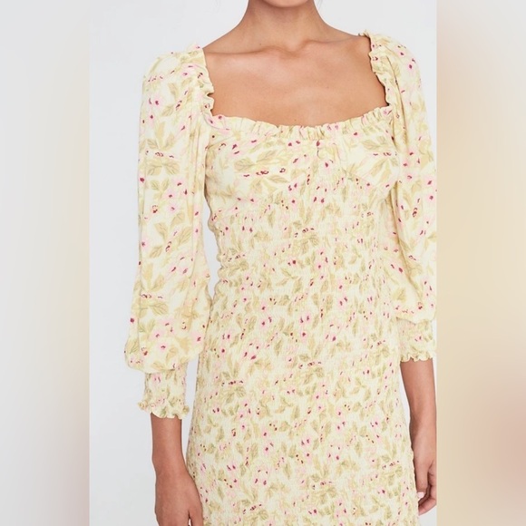 NWT Faithfull The Brand Gombardy Mini Dress Adele Floral Print - Picture 2 of 10